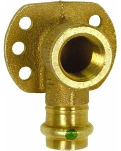 Viega 72481 Propress Bronze 90-Degree Elbow Drop 90-Degree With Wall Plate With Female 1-Inch By 1-Inch P X Female Npt