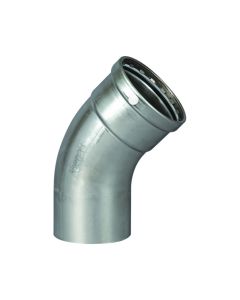 Viega 85577 Propress® Xl Model 6026.1Xl, 45 Deg Street Elbow, 4 In, Fitting X Press, 304 Stainless Steel, Fkm Seal, Import