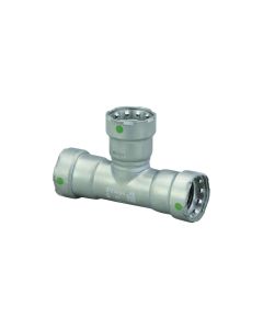 Viega 25360 Megapress® 25360 Pipe Tee, 1-1/2 X 1-1/2 X 1/2 In, Press, Carbon Steel, Import