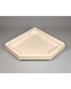 Mustee 3838CBN Durabase Neo-Angle Shower Base - Bone