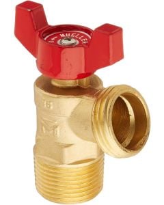 Mueller 102-054HN, 3/4 in. Brass Boiler Drain Valve