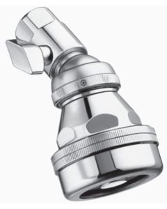 Sloan Act-O-Matic Shower Head with Thumb Screw Volume Control and Brushed Nickel Finish - 2.5 GPM