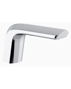 Sloan Optima 0.5 GPM Box Transformer Hardwired Powered Deck Mount Low Body Faucet with Multi-Laminar Spray - Polished Chrome