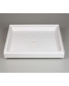 Mustee 3442M 34-in L x 42-in W x 4.5-in H Shower Base in White