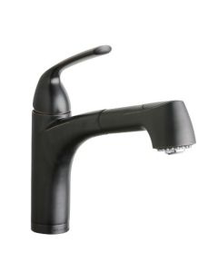 Elkay LKGT1042RB Gourmet Single Hole Bar Faucet Pull-out Spray and Lever Handle Oil Rubbed Bronze