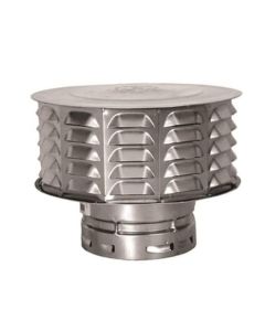 AmeriVent 4ECW Louvered Snap Lock Cap, Aluminum, Fits Duct Size: 4 in, 6-3/4 in W x 4-3/8 in H Cap, Import