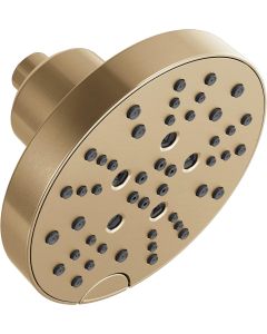 Delta 52668-CZ-PR H2Okinetic® 5-Setting Contempoary Round Raincan Shower Head In Lumicoat Champagne Bronze