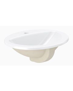 Sloan Vitreous China Oval Drop-In Lavatory with SloanTec Glaze and Single Centerset