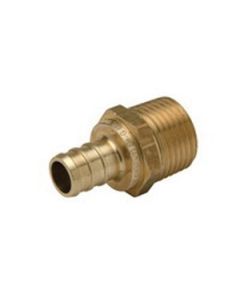 Zurn QQMC54GX Pex Crimp Adapter, 1 x 3/4 in, Barb x MNPT, Brass