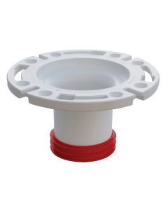 Sioux 888-GPM PushTite 3" Pipe Open Closet Flange With Plastic Ring, ABS, Domestic
