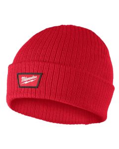 Milwaukee M750R Cuffed Beanie, One Size, Red, Acrylic, Pullover Closure