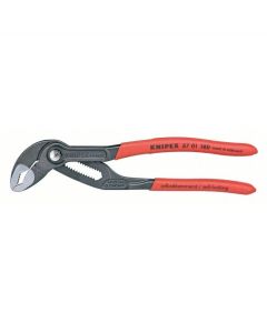 Knipex 87 01 180 SBA Water Pump Plier: V, Push Button, 1 1/2 in Max Jaw Opening, 7 1/4 in Overall Lg, 18 Jaw Positions