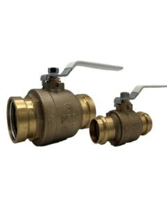 Apollo 94VLF10501B 1" Press Lead-Free Brass 2-Piece Full Port Ball Valve