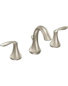 Moen TV6420BN Eva Brushed Nickel Two-Handle High Arc Widespread Bathroom Sink