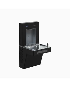 Sloan 33820029 DropSpot On-Wall Bottle Filler Station, Filtered, Chilled, Black