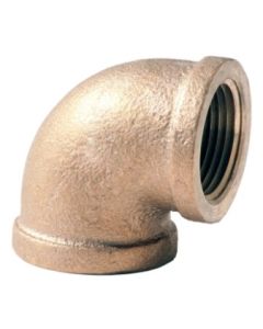 Brass Ftg XNL101-24 XNL101-24 Pipe Elbow, 1-1/2 in Nominal, FNPT End Style, 125 lb, Brass, Rough, Import