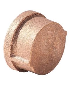 Brass Ftg XNL116-24 Pipe Cap, 1-1/2 In Nominal, FNPT End Style, 125 Lb, Brass, Rough, Import