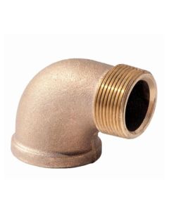 Brass Ftg XNL103-24 Street Elbow, 1-1/2 in Nominal, FNPT x MNPT End Style, 125 lb, Brass, Rough, Import