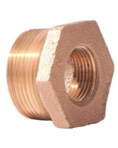 Brass Ftg XNL114-2012 Hex Head Pipe Bushing, 1-1/4 x 3/4 in Nominal, MNPT x FNPT End Style, 125 lb, Brass, Rough, Import