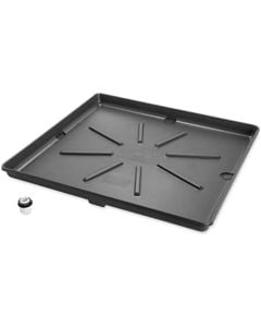 Camco 20754 30 x 32 in. Graphite Drain Pan with PVC Fitting