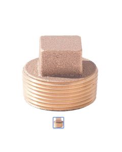 Brass Ftg XNL117A-02 Pipe Square Head Plug: 1/8€³ Fitting, MNPT, Class 125, Lead Free