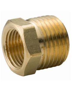Brass Ftg XNL114-3220 Hex Head Pipe Bushing, 2 x 1-1/4 in Nominal, MNPT x FNPT End Style, 125 lb, Brass, Rough, Import