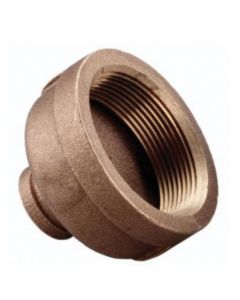 Brass Ftg XNL112-3220 Pipe Reducer Coupling, 2 x 1-1/4 in Nominal, FNPT End Style, 125 lb, Brass, Rough, Import