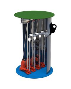 Liberty Pumps Q4884LSGX204-24 2 hp, Two-Stage Quadplex Grinder Package, 3PH, 440-480V, 3''