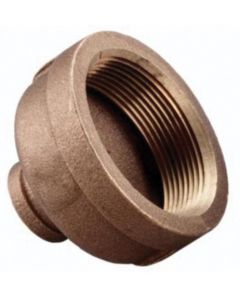 Brass Ftg XNL112-2412 Pipe Reducer Coupling, 1-1/2 x 3/4 in Nominal, FNPT End Style, 125 lb, Brass, Rough, Import