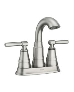 Moen 84971SRN Halle Two-handle Centerset Bathroom Sink Faucet