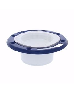 Jones Stephens C53340, 3" x 4" PVC Closet Flange with Metal Ring less Knockout