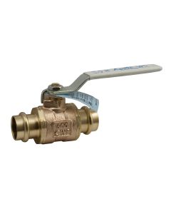 Apollo 77WLF10601 1 ¼" Press Bronze 2 piece Full Port Ball Valve Lead free