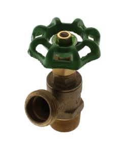 Matco V 205F04LF 205FLF Angle Spout Boiler Drain, 3/4 x 3/4 in Nominal, Hose x MNPT End Style, 125 psi WOG Pressure, Brass Body, Import