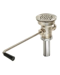 Just Manufacturing J-35-BLA-2 Twist handle drain, stainless steel flat strainer
