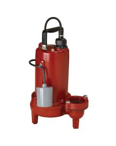 Liberty Pumps LE71A2-2, LE70 Series, Automatic Submersible Sewage Pump with Wide Angle Float Switch, 3/4 HP, 115 Volts, 1 Phase, 2" Flanged Discharge, 158 GPM Max, 29 ft Max Head, 25 ft Cord