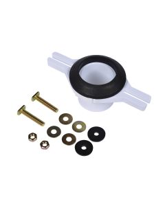 Oatey 43543 Adjustable Urinal Flange Kit, 2 in Spigot, PVC, White