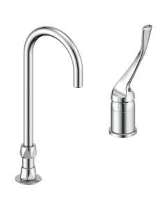 Delta 24T2673 Commercial 24T2 Single Control Mixing Faucet with Gooseneck Spout - Less Pop-Up