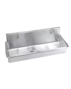Just Manufacturing J4820-0 No-Hole Wash-Up Service Sink in Brushed Steel