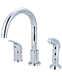 Pioneer 2PM331-SS Single Handle Kitchen Faucet, PVD Stainless Steel Finish