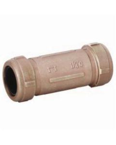 Matco V 450L02LF 450LLF Long Compression Coupling, 3/8 x 1/2 in Nominal, IPS x CTS End Style, Brass, Import