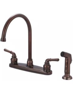 Pioneer K-5342-ORB Accent 2-Handle Standard Kitchen Faucet with Sprayer in Oil Rubbed Bronze