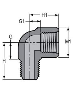 Spears 812-005C Standard 90 deg Elbow, 1/2 in, FNPT x MNPT, SCH 80/XH, CPVC, Domestic