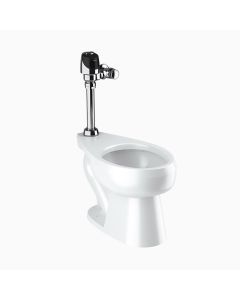 Sloan 20031401 WETS-2003 Flushometer and Water Closet, Elongated Bowl, 15 in H Rim, 1.6 gpf, Polished Chrome