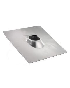 Oatey 12865 No-Calk Self-Seal Roof Flashing, Aluminum, 4 in Pipe, 18 in Wx18 in L Base