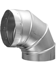 Cody CODY1256  Adjustable Elbow, 6 In, Hemmed X Crimped Connection, 90 Deg, Galvanized, Metal