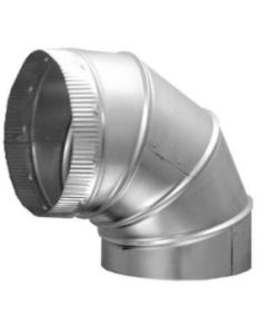 Cody CODY1258  Adjustable Elbow, 8 In, Hemmed X Crimped Connection, 90 Deg, Galvanized, Metal