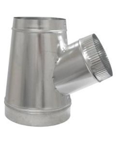 Cody CODY800866  Leg Crimp Wye, 8 X 6 X 6 In, Crimp X Hemmed, Galvanized Steel