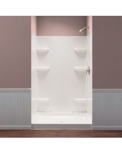 Mustee 260WHT Durawall Square/Rectangular Shower Wall System - White