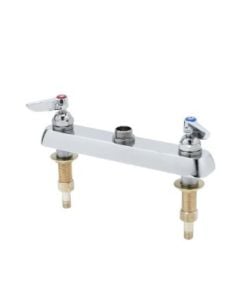 T&S Brass B-1120-XS-LN B-1120-Xs-Ln, Workboard Faucet, Deck Mount, 8-Inch Centers, Lever Handles, Ex-Long Inlet Shanks, Less Nozzle