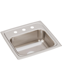 Elkay BLR15603 Lustertone Classic Stainless Steel 15" x 15" x 6-1/8", Single Bowl Drop-in Bar Sink